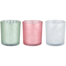 Svečturis Arti Casa, stikls, Ø 7 cm, 8 cm, balta/zaļa/rozā/