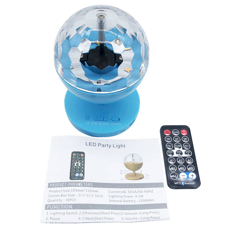 Diskotēku gaismeklis Fusion Accessories LED Party Light, 6.1 W, zila