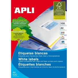 Kleepuvad etiketid Apli, ontor, 2.1 cm, 5.2 cm, 100 tk