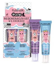 Komplekts Floslek Vege Lip Care Crazy Blueberry + Original Tropical, 28 g