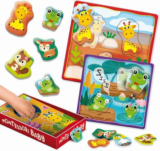 Liscinai - Juego Montessori Happy Animals Con Caja 3d Y 67 Piezas Para  Aprender Animales, Para Niños +1 Año con Ofertas en Carrefour