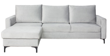 Stūra dīvāns-gulta Bodzio Milano TMIN-P13, sudraba, 239 x 177 cm x 90 cm