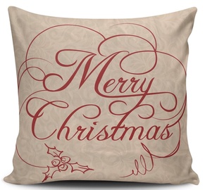 Декоративная подушка Mioli Decor NOELKRLNT-11, красный/бежевый, 43 см x 43 см