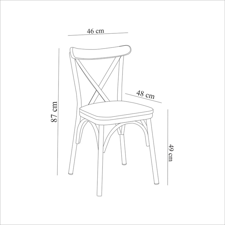 Ēdamistabas komplekts Kalune Design OLV-KARE-TK2, balts/koka