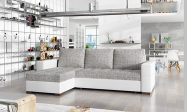 Stūra dīvāns Newark, pelēka, 150 x 237 x 90 cm