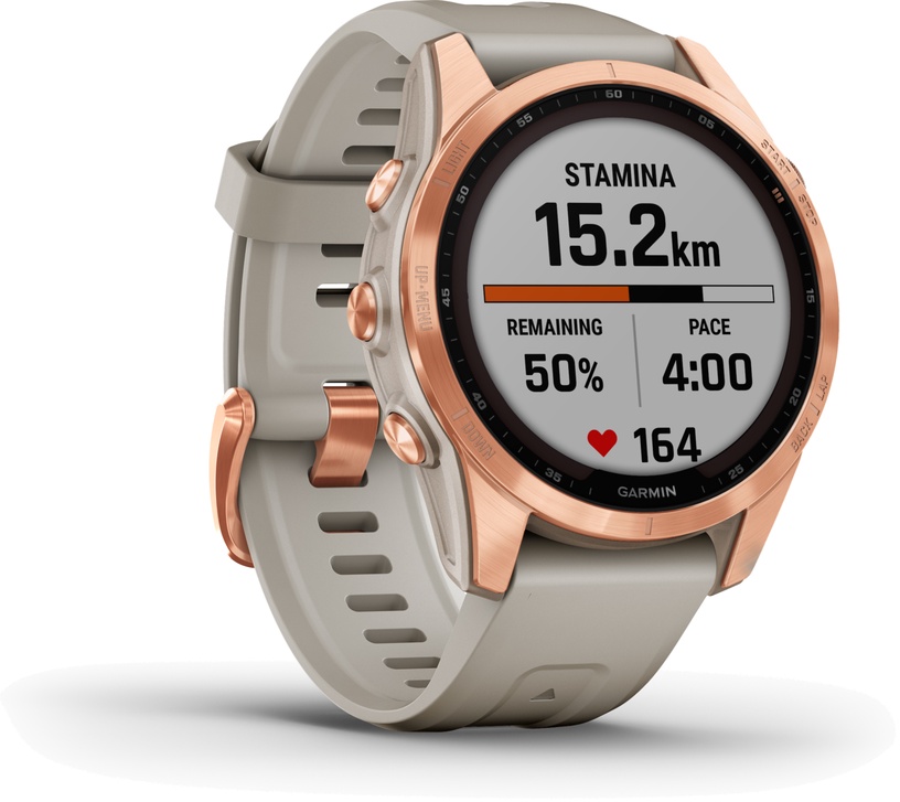 Viedais pulkstenis Garmin fēnix® 7S Solar, rozā