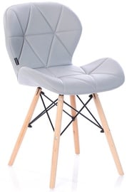 Krēsls Homede Silla Eco Leather Steel x 4, pelēka (bojāts iepakojums)/01