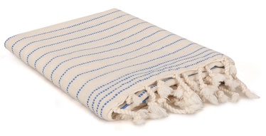 Rätik ranna Foutastic Capri 192DCH1589, sinine/kreemjasvalge, 90 x 185 cm, 1 tk