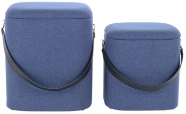 Pufs Kayoom Arabella 225, zila/melna, 38 cm x 35.5 cm x 44 cm