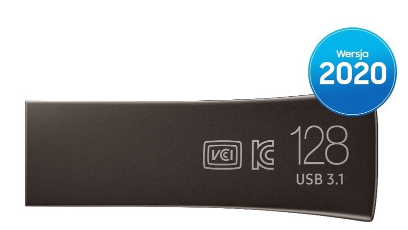 USB atmintinė Samsung MUF-128BE4/APC, pilka, 128 GB