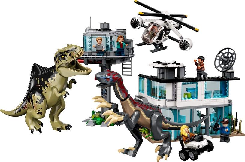 Konstruktors LEGO Jurassic World Giganotozaura un teriziniozaura uzbrukums 76949