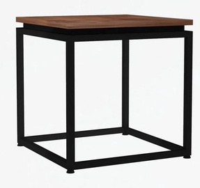 Журнальный столик Kalune Design Lale, черный/ореховый, 45 см x 45 см x 45.5 см