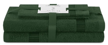 Набор полотенец для ванной AmeliaHome Avium, темно-зеленый, 30 x 50 cm/50 x 90 см/70 x 130 cm, 3 шт.