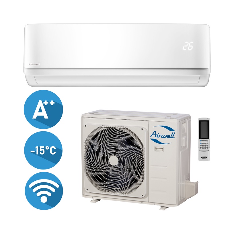 Õhukonditsioneer Airwell Aura HDLA-035N-09M25 7SP023251, 3.52 kW / 3.81 kW, siseplokk