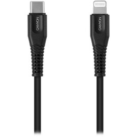 Vads Canyon CNS-MFIC4B, Apple Lightning/USB-C, 1.2 m, melna