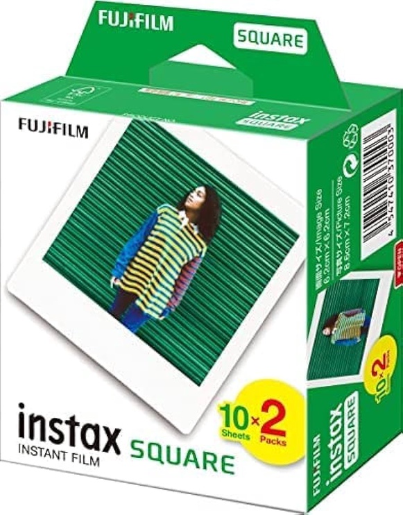 Fotojuostelė Fujifilm Instax Square Glossy Instant Film, 20 vnt.