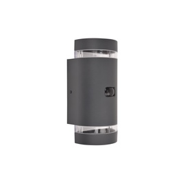 Светильник Lutec Focus, 7Вт, GU10, IP44, темно-серый, 11 см x 23.9 см
