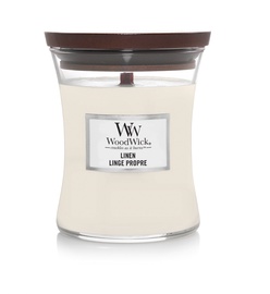 Свеча ароматическая WoodWick Linen, 65 час, 275 г, 98 мм x 120 мм