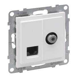Datora un antenas ligzda Legrand Suno, balta