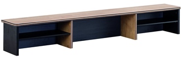 Rašomojo stalo sienelė Kalune Design Black, 138 cm x 21 cm, 21 cm, ruda/juoda