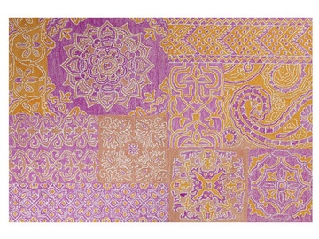 Paklājs iekštelpu Beliani Avanos, rozā/sinepju, 200 cm x 140 cm