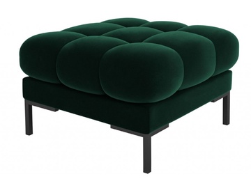 Пуф Micadoni Home Mamaia Velvet, черный/зеленый, 60 см x 60 см x 41 см