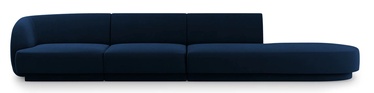 Dīvāns Micadoni Home Miley Velvet, tumši zila, labais, 302 x 85 cm x 74 cm