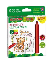 Восковые мелки Alpino Baby, многоцветный, 6 шт.