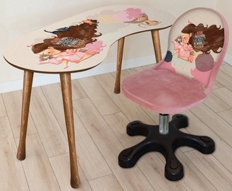 Lastetoa komplekt Kalune Design Petting 374PCN1247, roosa/puu