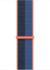 Siksniņa Apple 45mm Blue Jay/Abyss Blue Sport Loop - Extra Large, zila/melna/oranža
