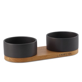 Söögikauss Labbvenn Vuku Ceramic Double Buffet Small Black, 0.8 l