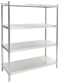 Полка VLX 4-Tier Kitchen Shelf 144296, серебристый, 1200 мм x 500 мм x 1550 мм