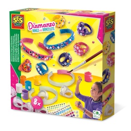 Radošais komplekts SES Creative Diamanzo Rings And Bracelets 14706S, daudzkrāsaina