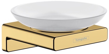 Настенная мыльница Hansgrohe AddStoris, прозрачный/золотой, 10.7 см x 10.9 см