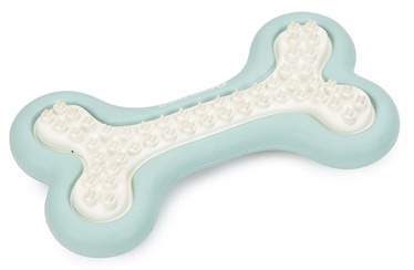 Rotaļlieta sunim Beeztees Puppy Dental Bone 626747, 10 cm, balta/zaļa, 10 cm
