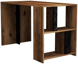 Стол Kalune Design Lima Marble, черный/ореховый