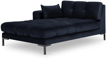 Dīvāns Micadoni Home Mamaia Velvet Chaise Longue, tumši zila, kreisais, 185 x 102 cm x 75 cm