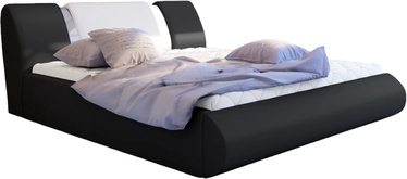 Кровать Flavio Soft 11 & Soft 17, 140 x 200 cm, белый/черный, с решеткой