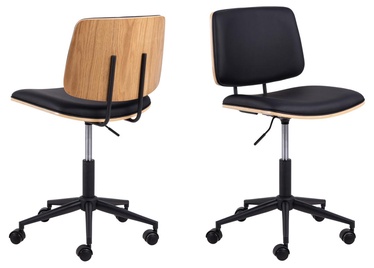 Kontoritool Owen, 54 x 48.5 x 91 cm, tamm/must