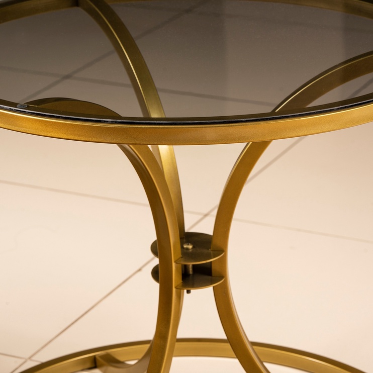 Журнальный столик Kalune Design Corleaone, золотой, 60 см x 60 см x 57.8 см