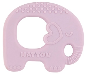 Прорезыватель Nattou Elephant, фиолетовый