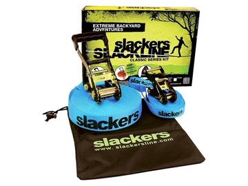 Уличная игрушка Slackers Slackline Classic 980010, 1500 см x 5 см, синий