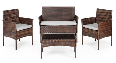 Āra mēbeļu komplekts ModernHome Garden Set MSP1648, brūns, 4 sēdvietas