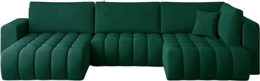 Stūra dīvāns Bonito Nube 35, tumši zaļa, kreisais, 170 x 340 cm x 92 cm