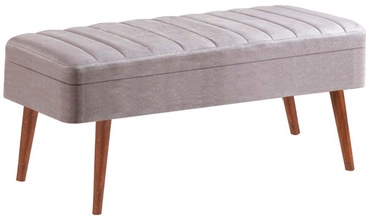 Скамейка в прихожей Kalune Design Vina 0701 - 2, серый/ореховый, 40 см x 110 см x 50 см