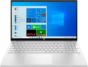 Sülearvuti HP Pavilion x360, Intel® Core™ i5-1235U, 16 GB, 512 GB, 15.6 ", Intel Iris Xe Graphics, hõbe