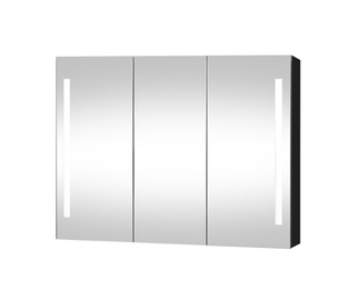 Pakabinama vonios spintelė su veidrodžiu Domoletti SV90-1, juoda, 15 cm x 88 cm x 66 cm