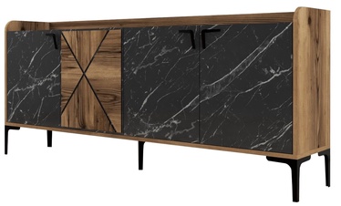 Komoda Kalune Design Venedik 845HCT5313, juoda/riešuto, 35 x 180 cm x 78 cm