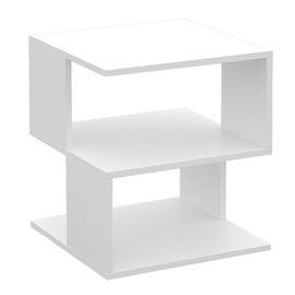 Naktinis staliukas ModernHome Night Stand, baltas, 45 x 45 cm x 44 cm