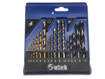 Комплект сверл Sutek, дерево/металл/каменная кладка, прямой, 2 мм x 9.3 см, 16 шт.